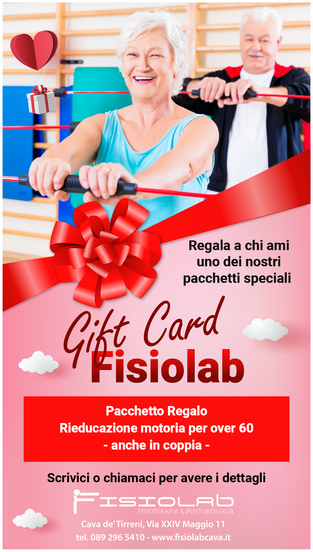 Pacchetto rieducazione motoria per gli over 60 idea regalo natale fisiolab