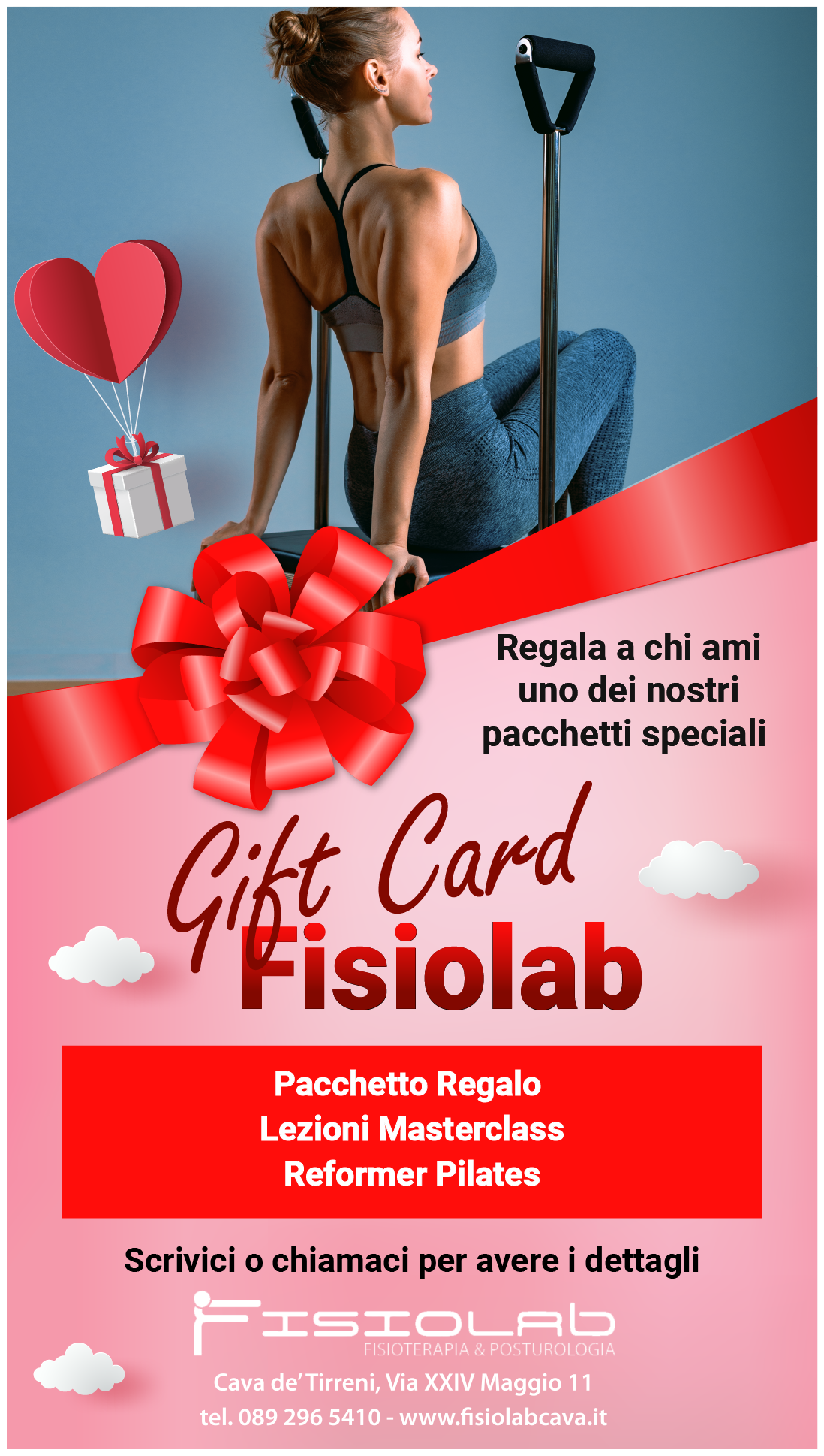 Pacchetto di Lezioni Pilates Reformer fisiolab cava